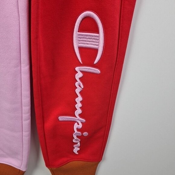 Champion Women Reverse Weave Joggers Fleece Pink Red - Picture 4 of 8